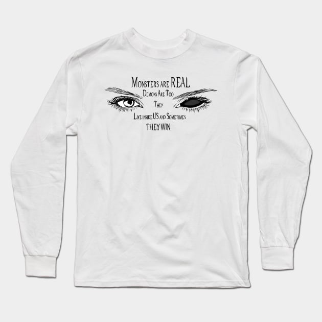 Supernatural Demon Eyes Long Sleeve T-Shirt by mightbelucifer